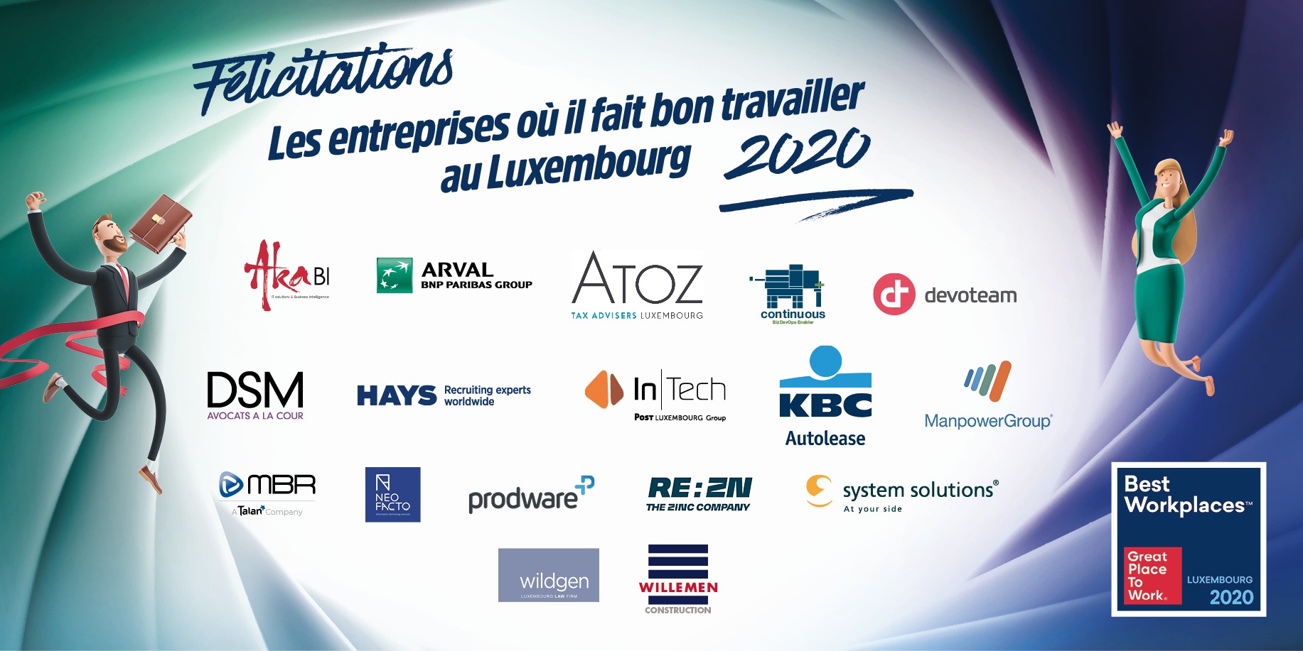  Palmarès des 20 entreprises où il fait bon travailler au Luxembourg en 2020