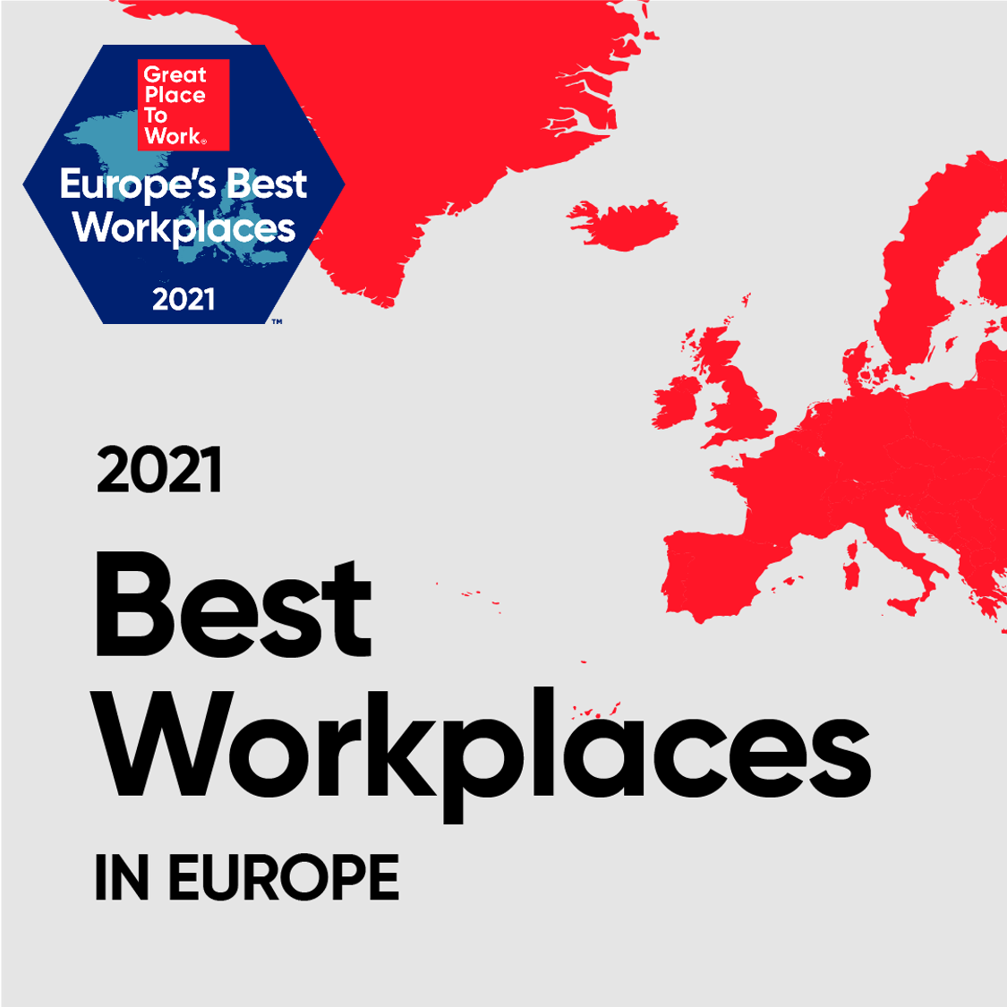 Great Place to Work dévoile les entreprises où il fait bon travailler en Europe™ en 2021 