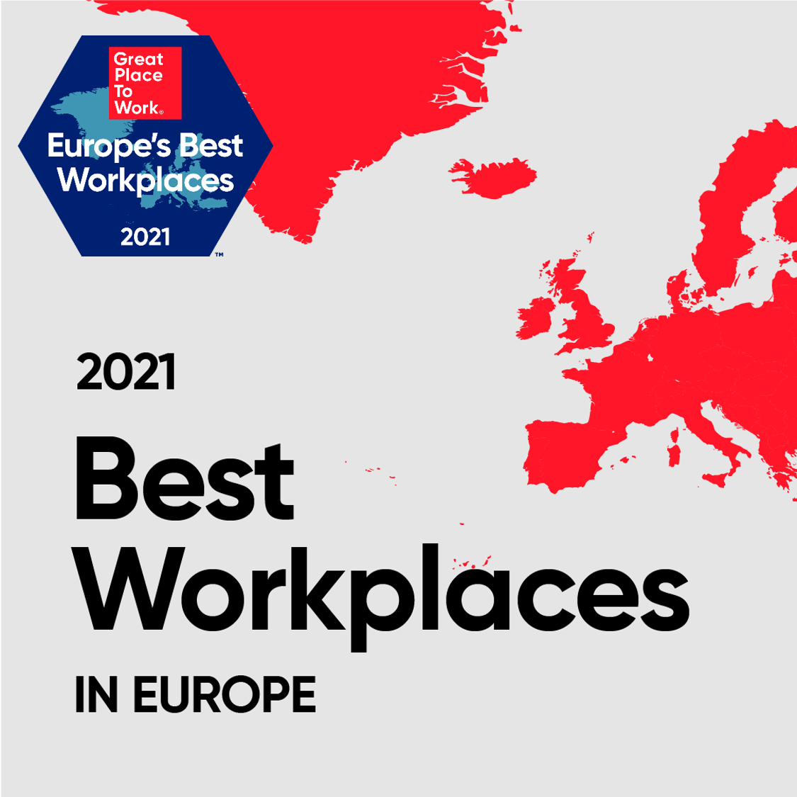  Great Place to Work dévoile les entreprises où il fait bon travailler en Europe™ en 2021 