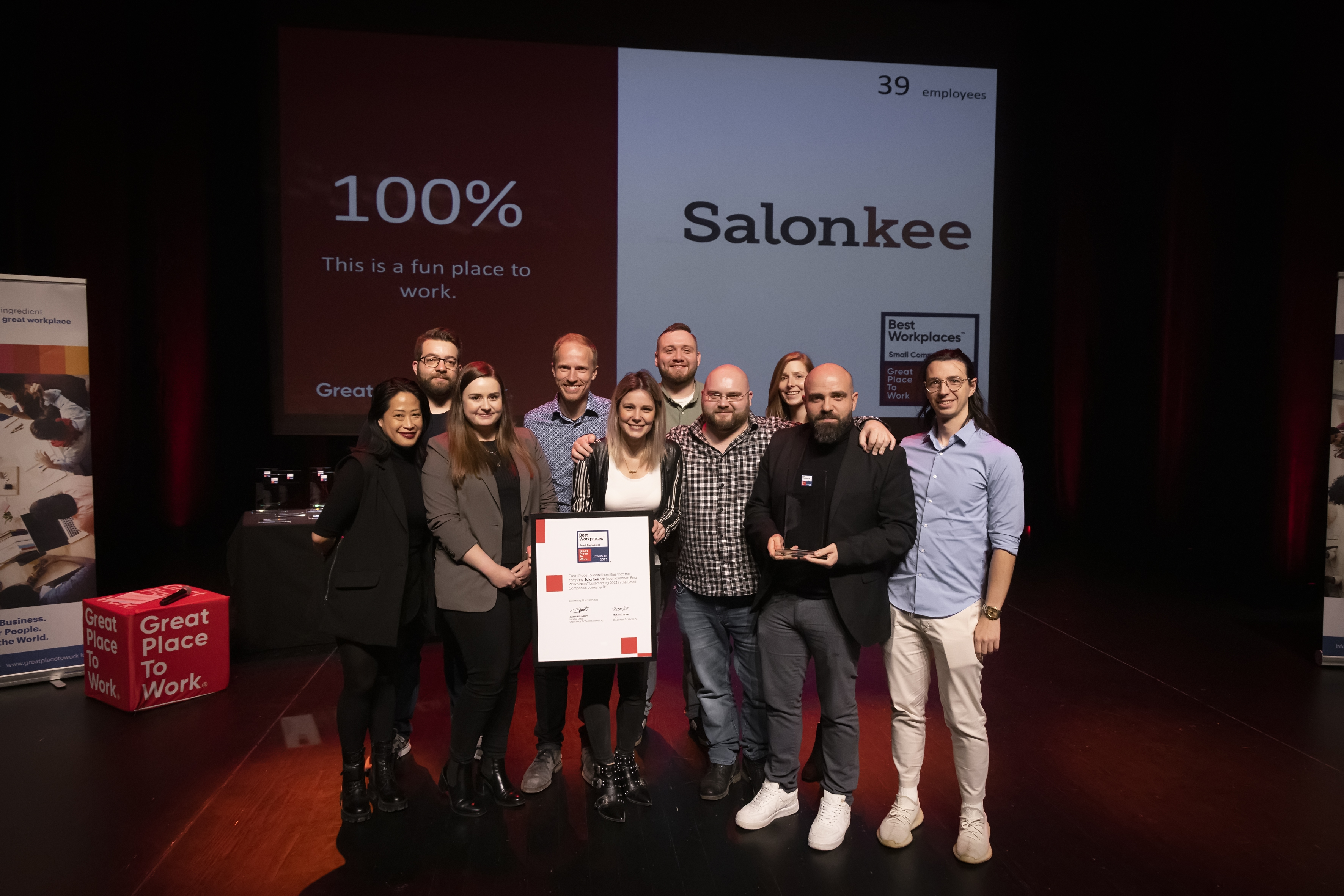  Salonkee, N°1 Small Best Workplaces™ Luxembourg 2023 