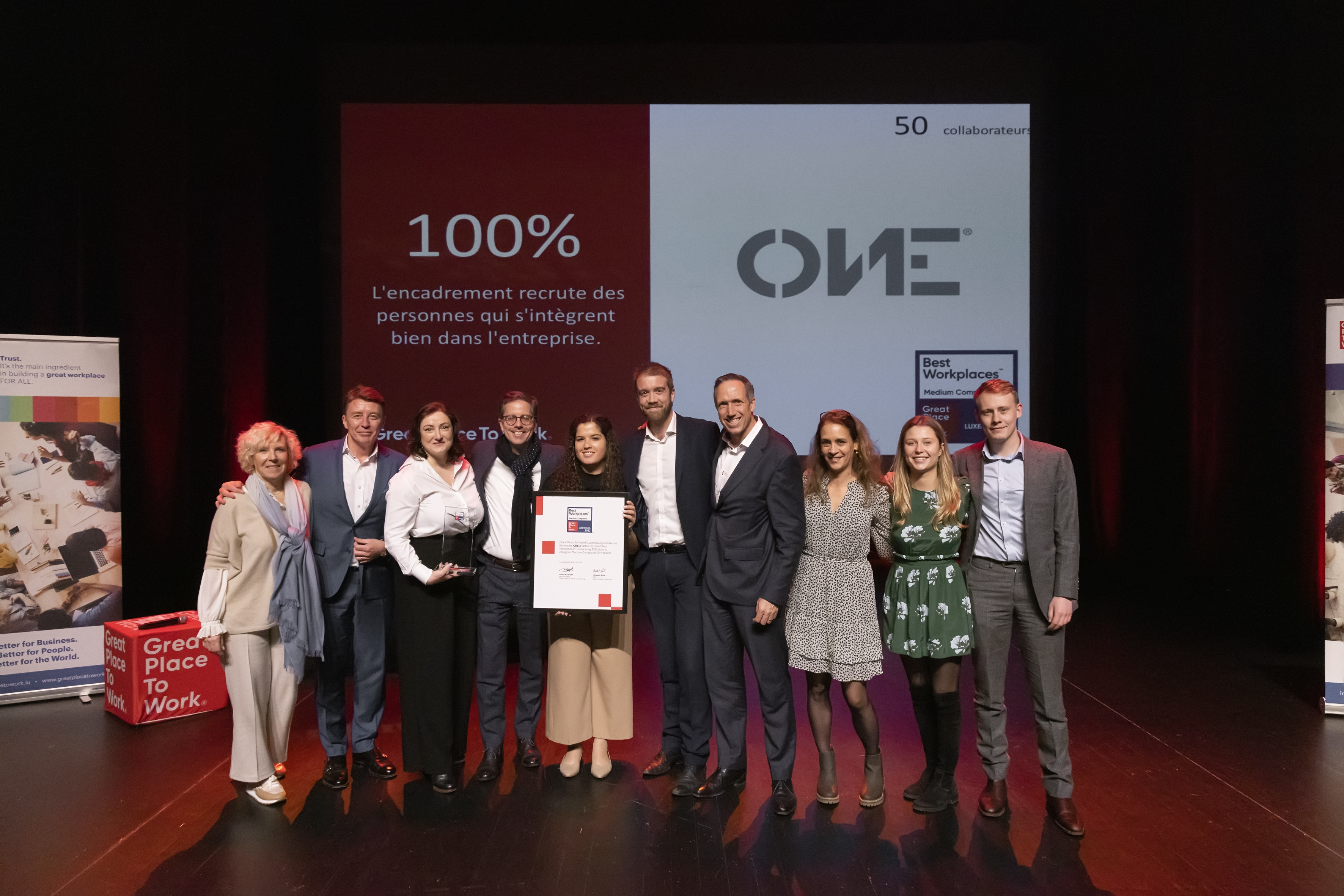  ONE, N°2 Medium Best Workplaces™ Luxembourg 2023