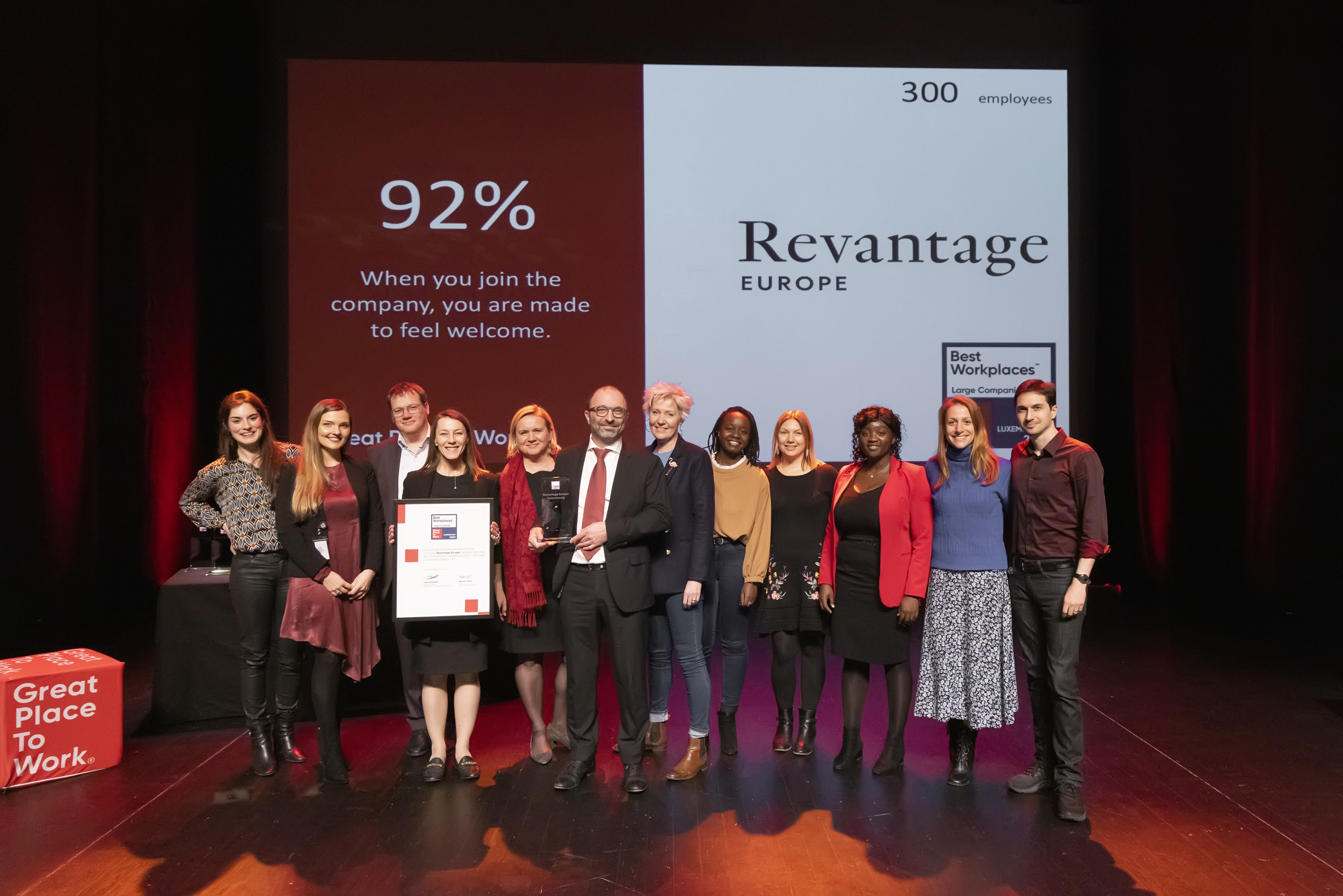  Revantage Europe, N°8 Large Best Workplaces™ Luxembourg 2023