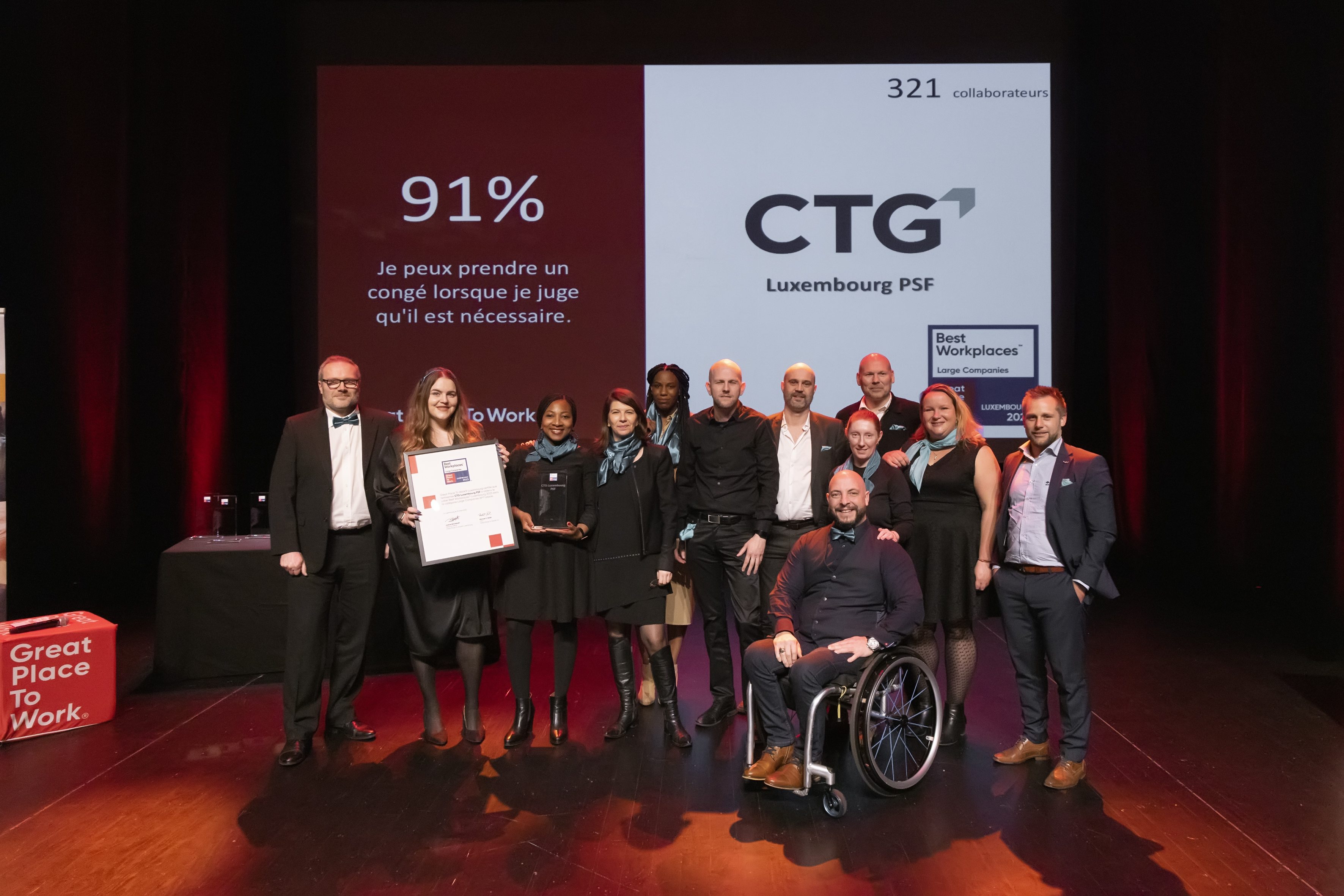  CTG Luxembourg PSF, N°6 Large Best Workplaces™ Luxembourg 2023