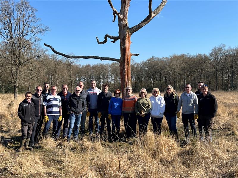 Amanda Blanc and our ExCo volunteering at the Hampshire & Isle of Wight Wildlife Trust