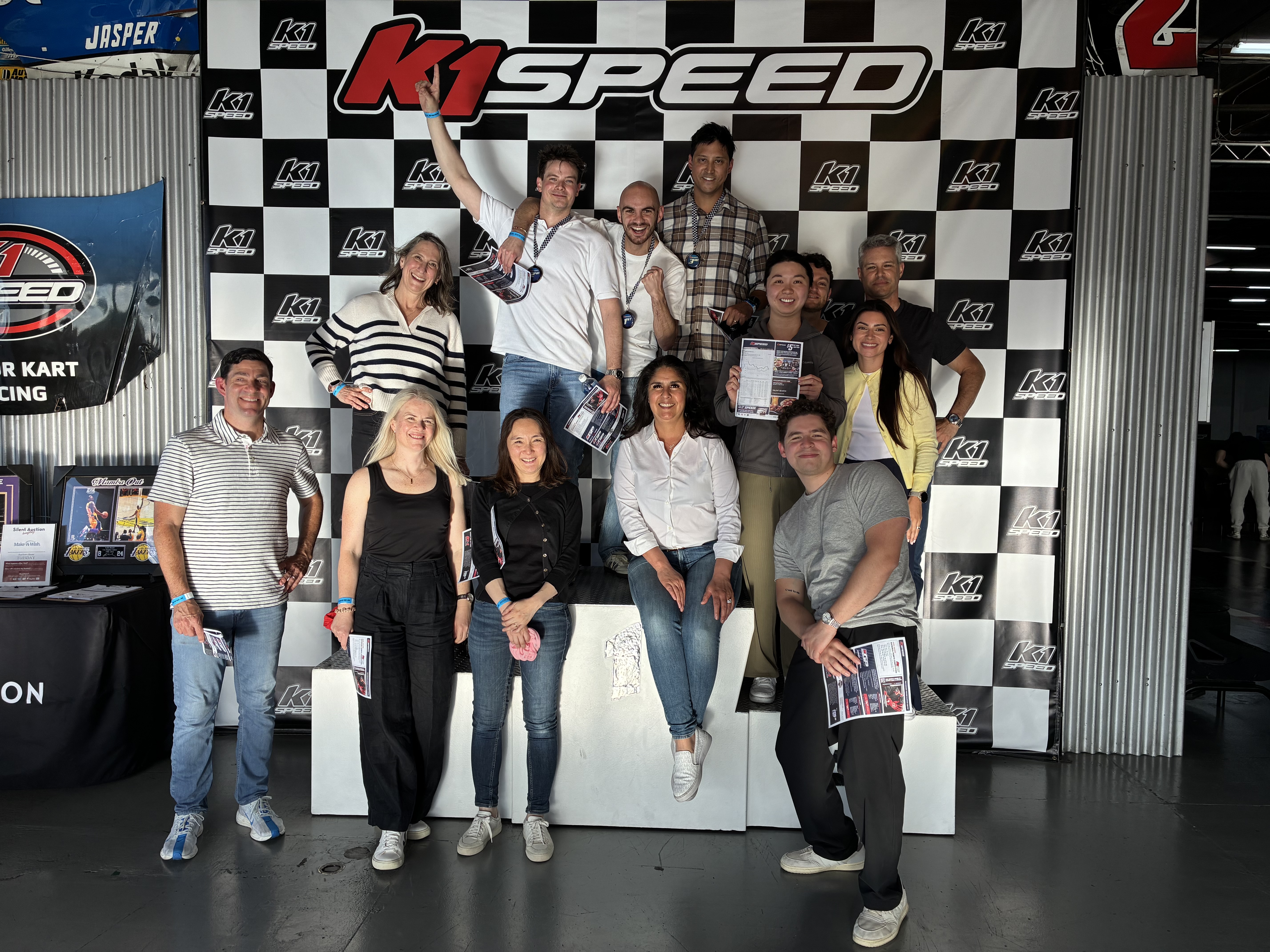 We regularly organise social activities such as this go-karting session, for team building beyond the workplace.