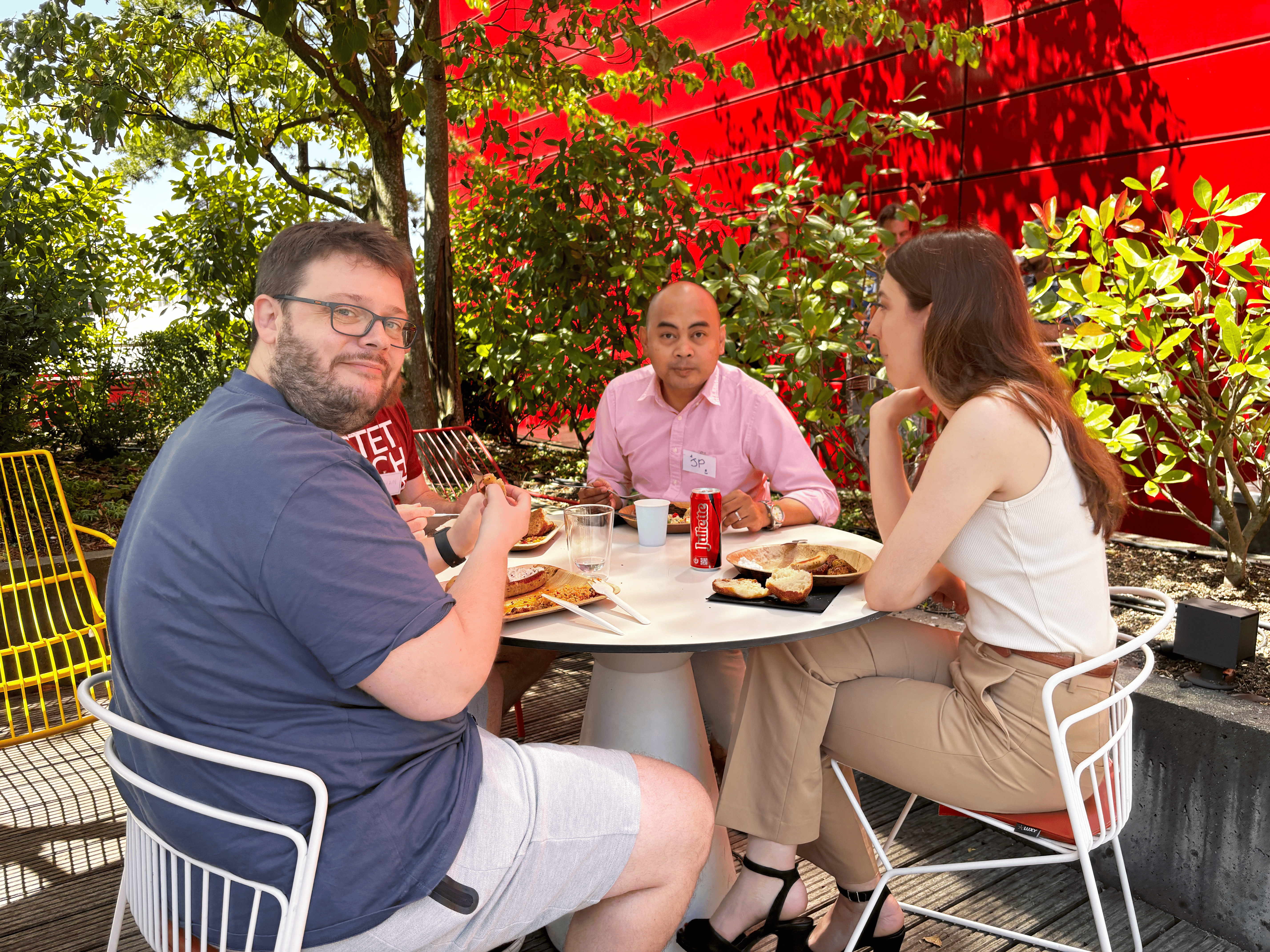 An ordinary day, enjoying lunch on our rooftop terrace