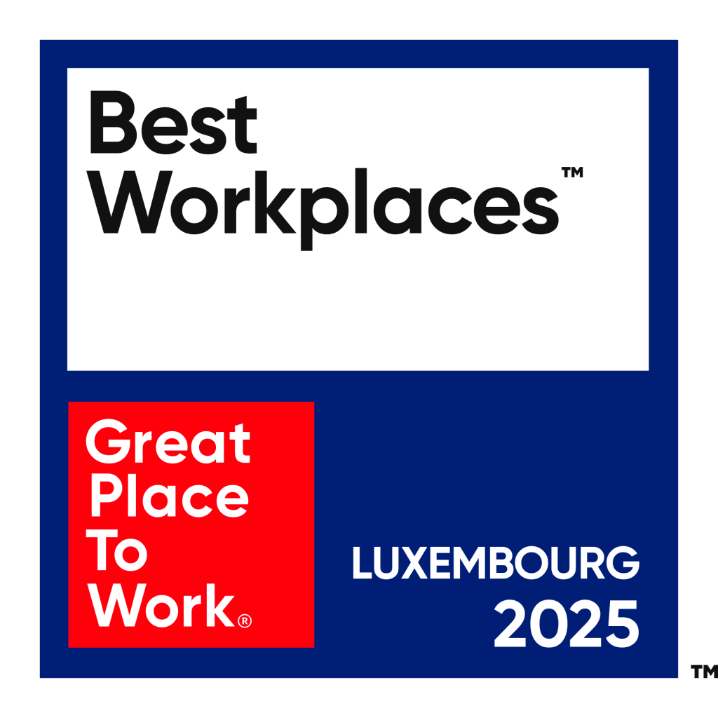 Badge officiel Best Workplaces™ Luxembourg 2025 de Great Place To Work®
